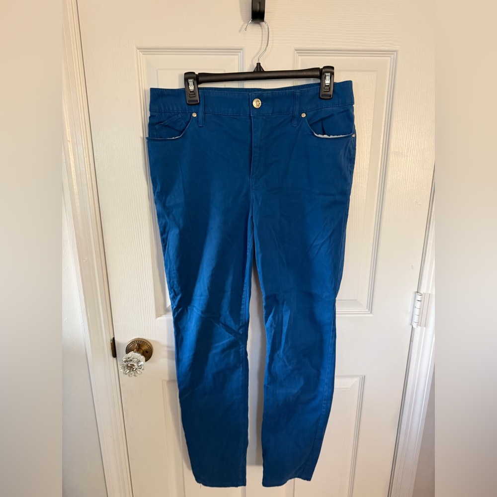 Chico's Vibrant Blue Straight Leg Pants size 1.5 R (Size M 10) - Picture 2 of 10